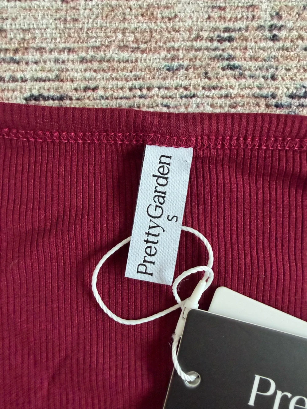 PrettyGarden Women's Long Sleeve Scoop Neck Top - Deep Burgundy